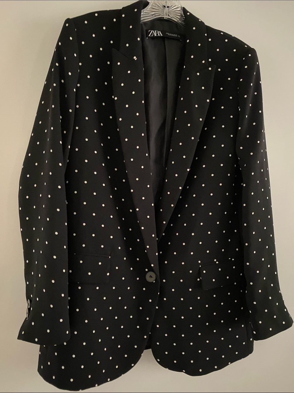 Zara Oversized Blazer Polka Dot Bloggers M NWOT